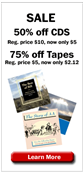 Description: CD and Tape Sale